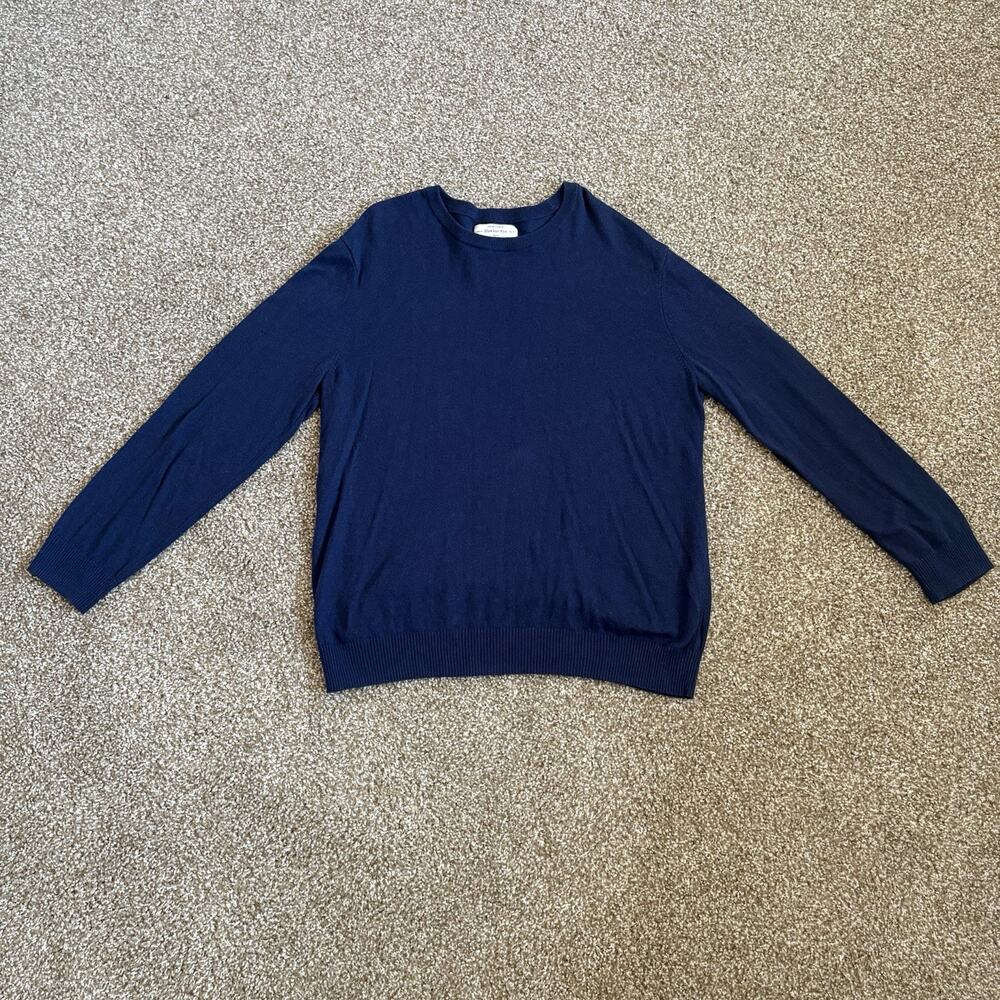 Hawker Rye Cashmere Men’s Blue Pullover Sweater Size Large